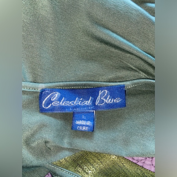 Celestial Blue camo sequin tank top in size L - Picture 6 of 6